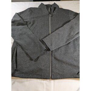 LL Bean Sweater Men M Grey Ranger Fleece Full‎ Zip Slightly Fitted Wool Blend